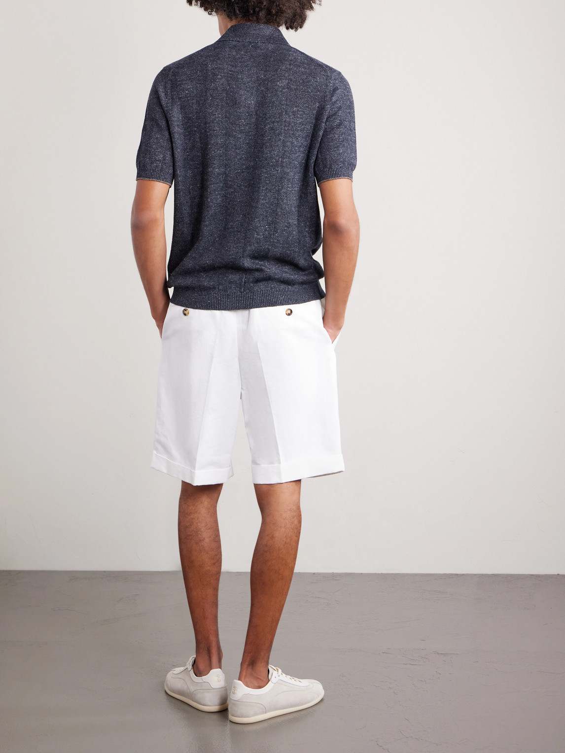And Cotton-Blend Polo Shirt