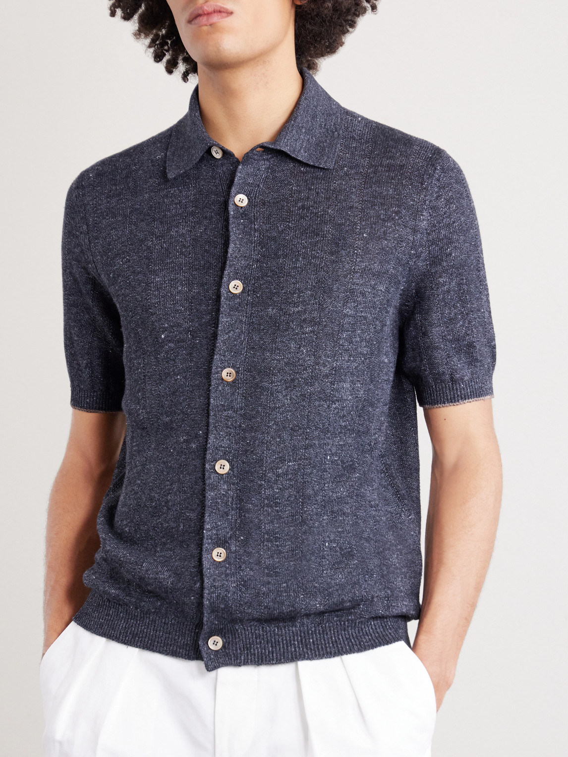 And Cotton-Blend Polo Shirt