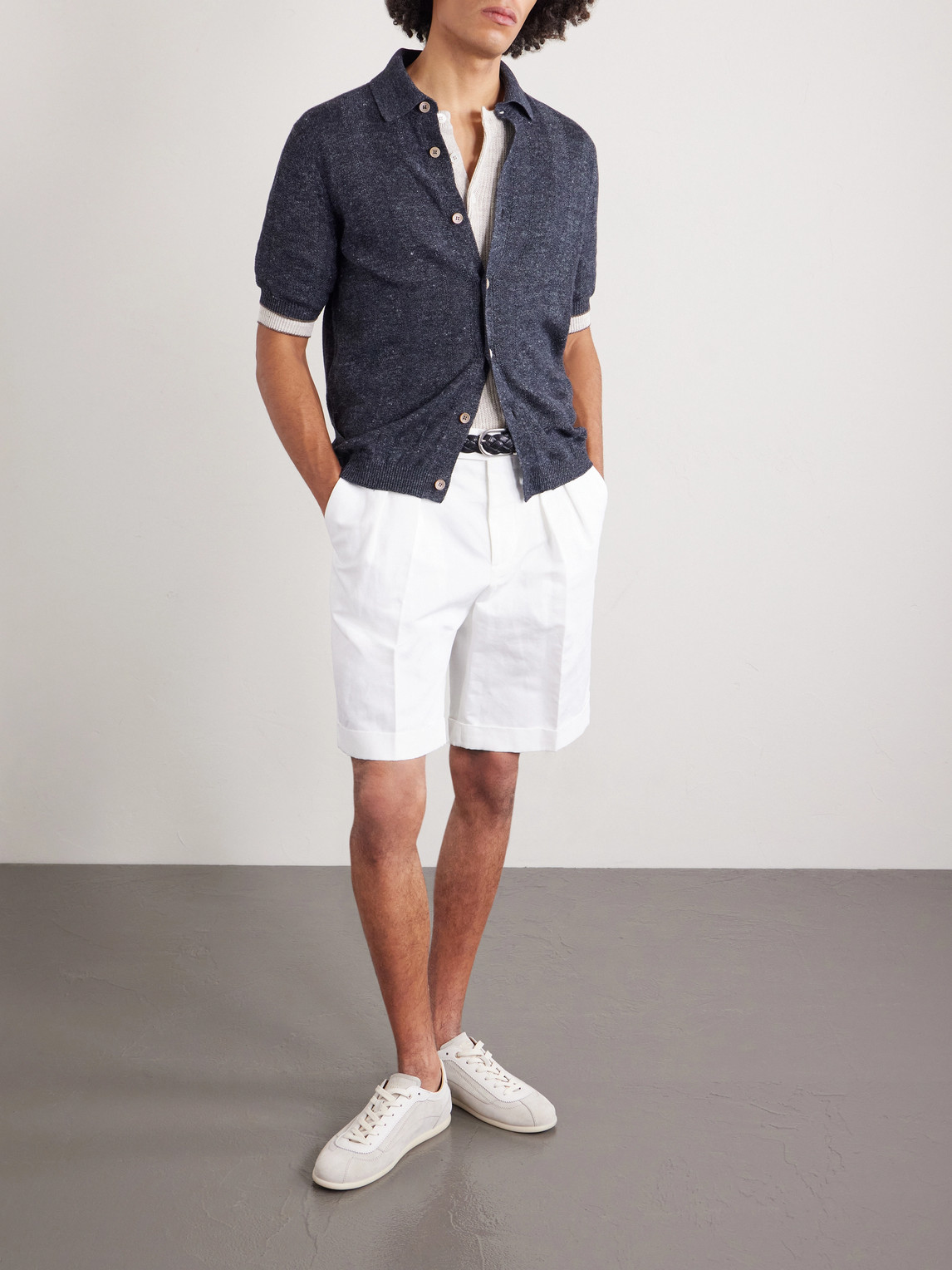 And Cotton-Blend Polo Shirt