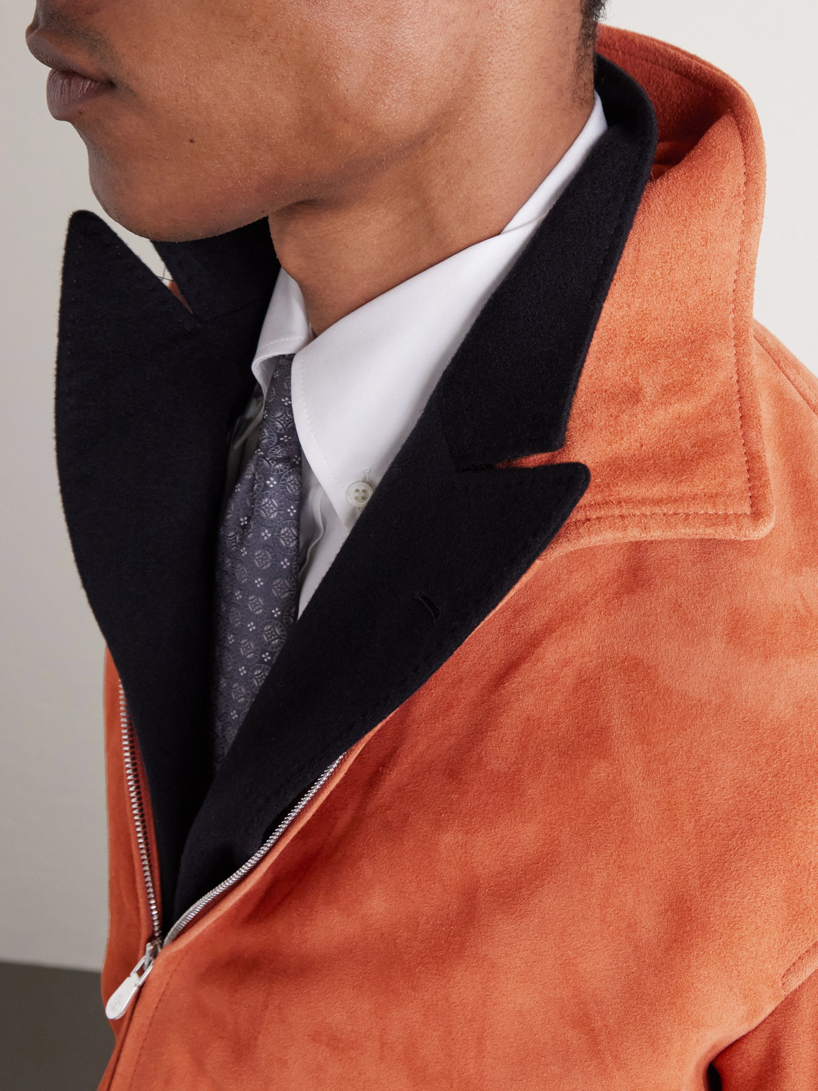 Suede Blouson Jacket