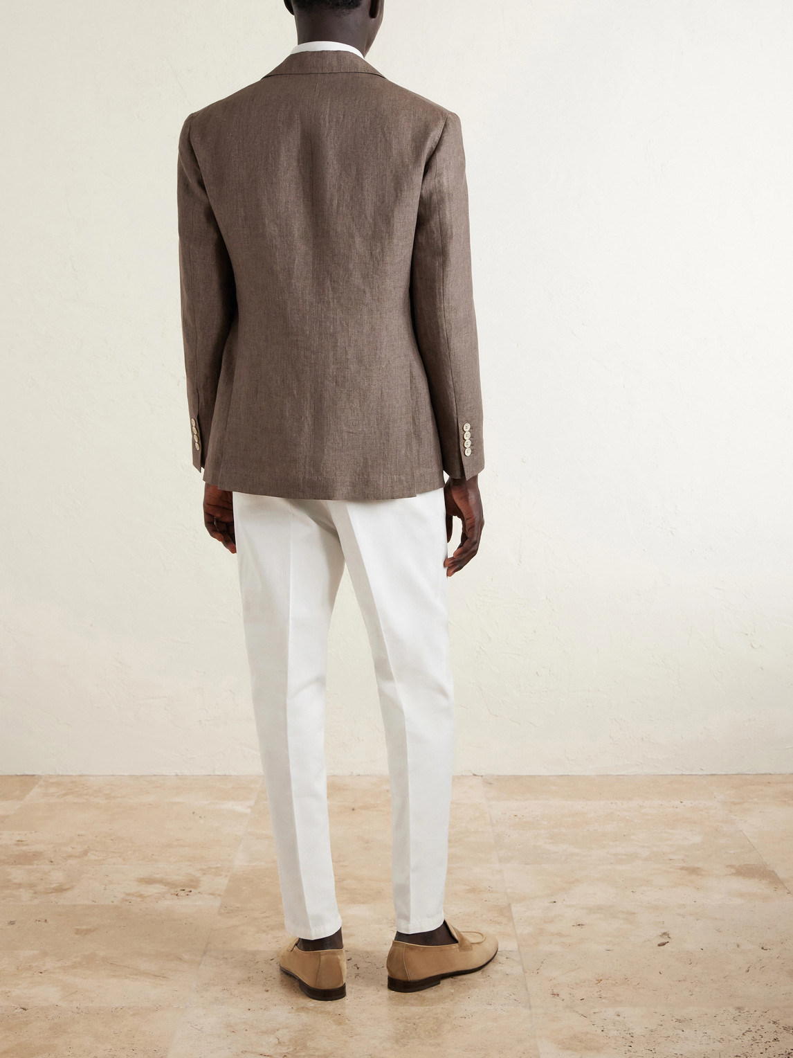  Brunello Cucinelli - Linen Suit Jacket - Men - Brown - It 48 