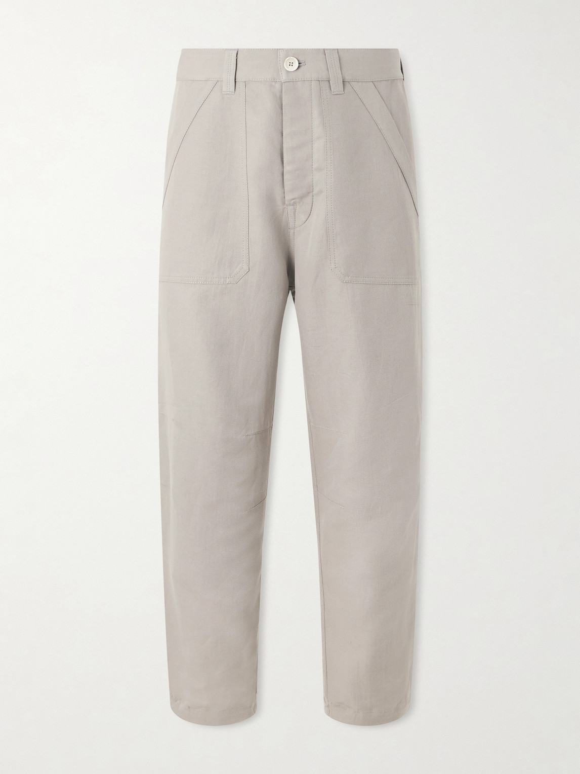 Brunello Cucinelli Straight-Leg Linen and Cotton-Blend Trousers IT 46