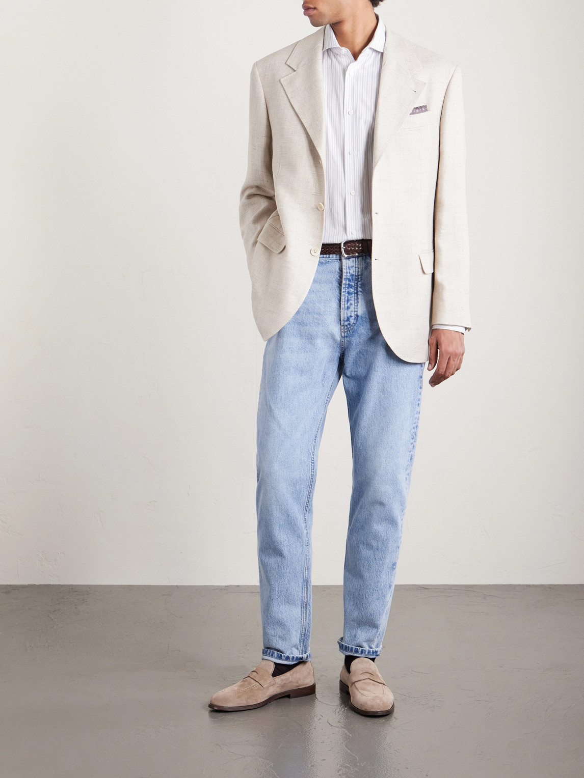 Silk, Linen And Wool-Blend Blazer