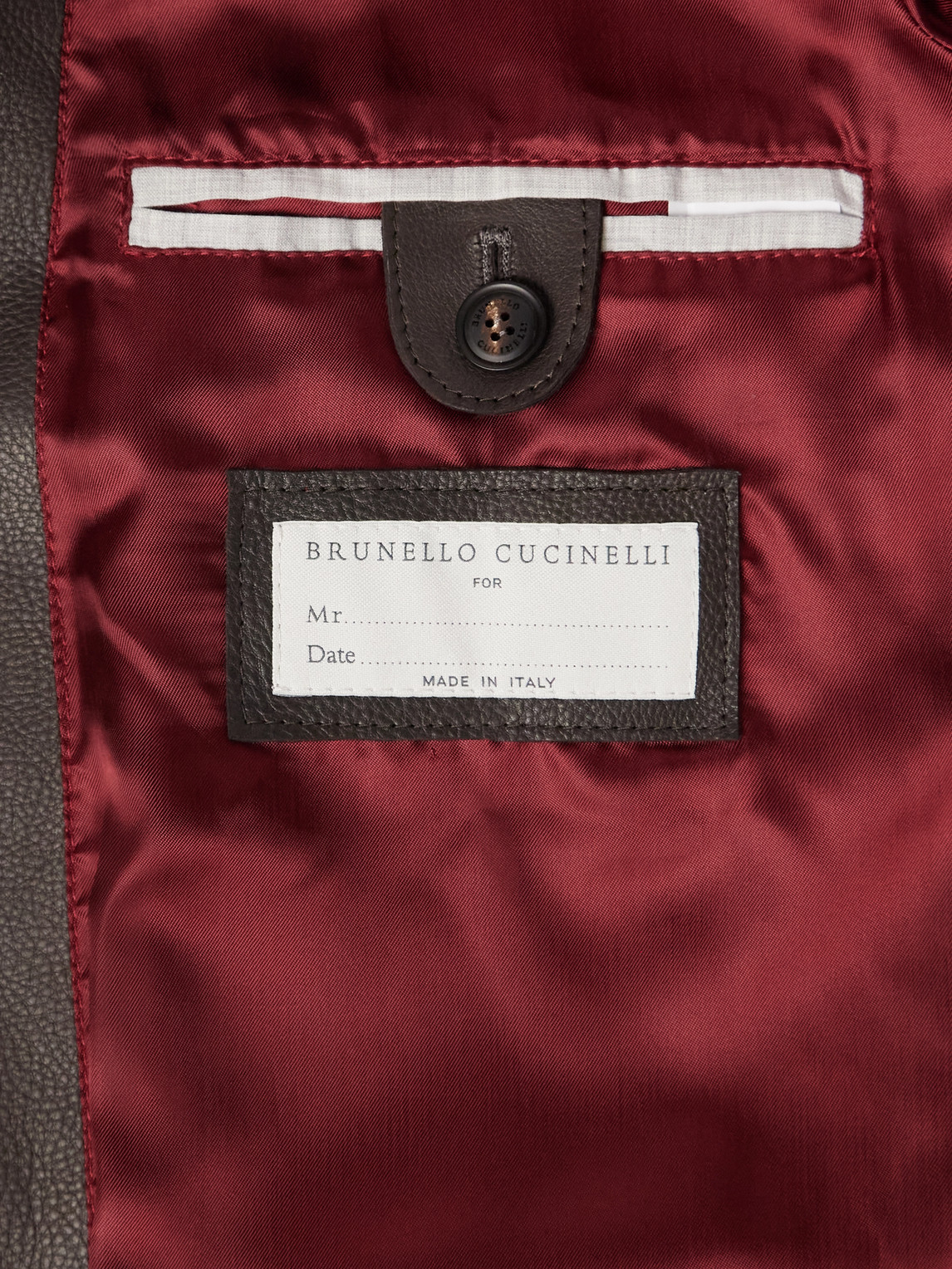 Full-Grain Leather Blazer