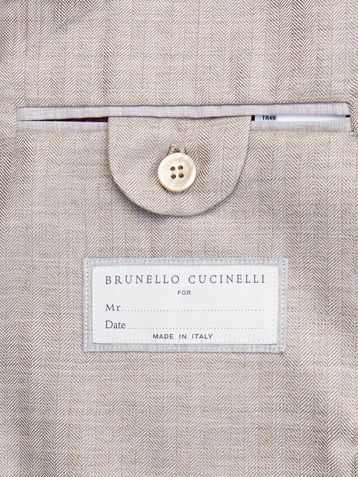 Herringbone Cashmere Double-Breasted