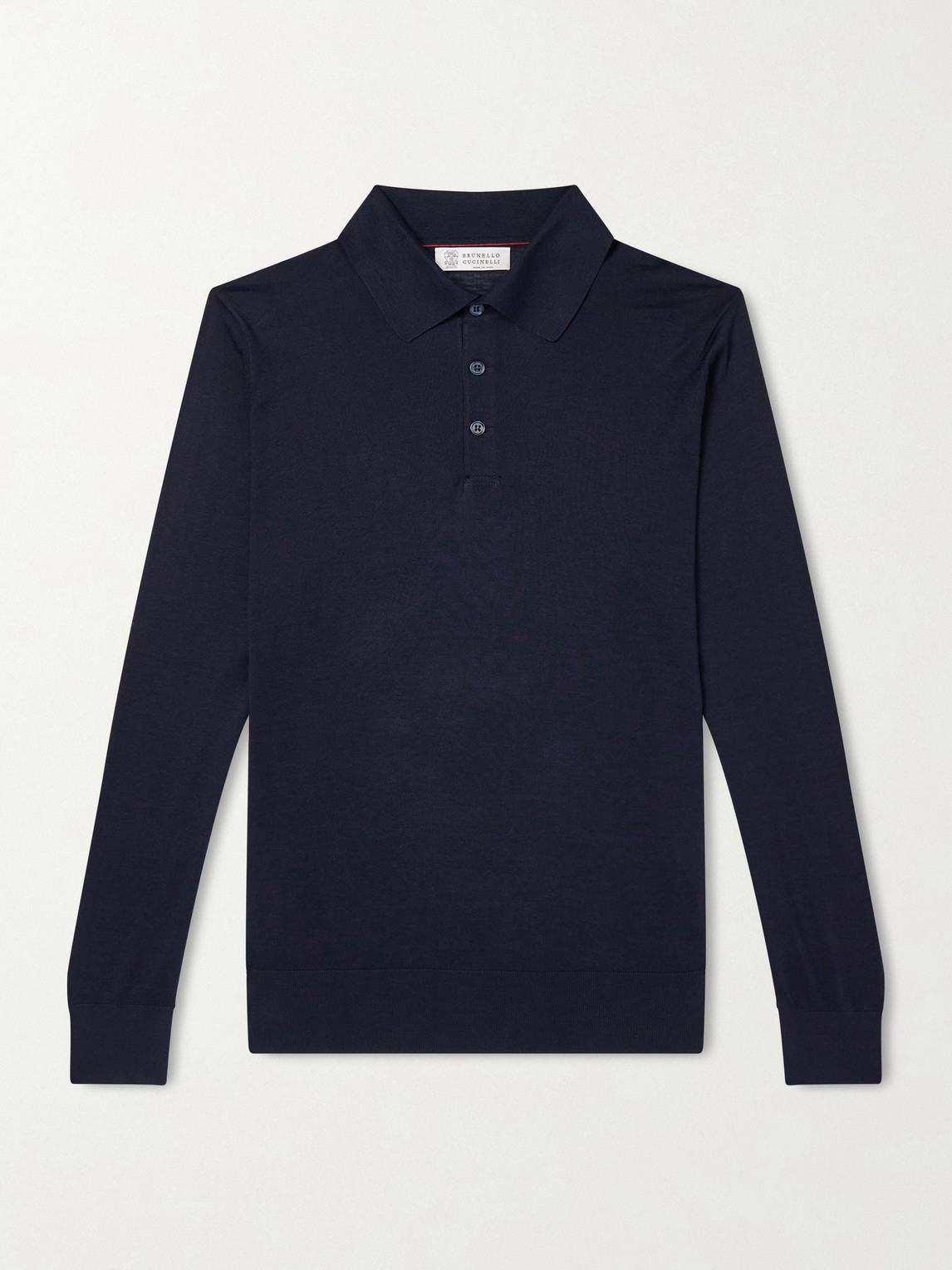 Brunello Cucinelli Silk and Cotton-Blend Polo Shirt IT 60