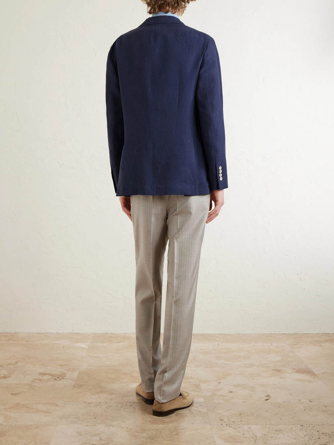 Tapered Pleated Cashmere And Silk-Blend Suit Trousers