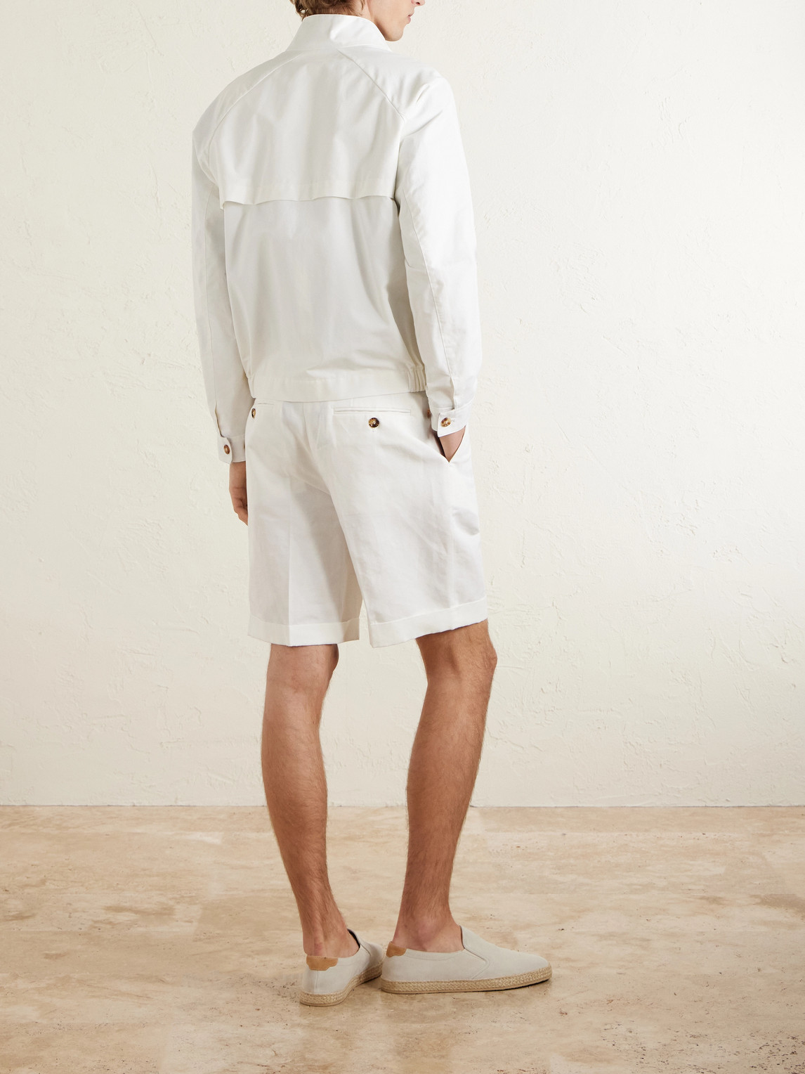 Cotton-Blend Harrington Jacket