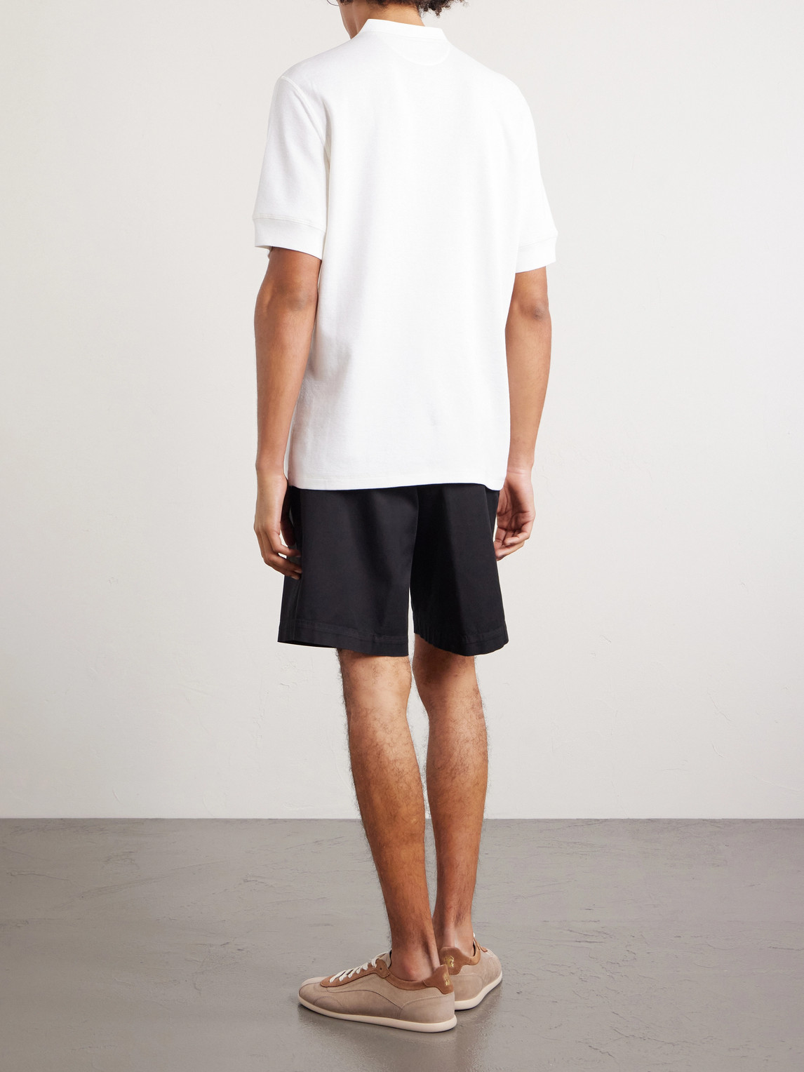 Cotton And Silk-Blend Henley T-Shirt