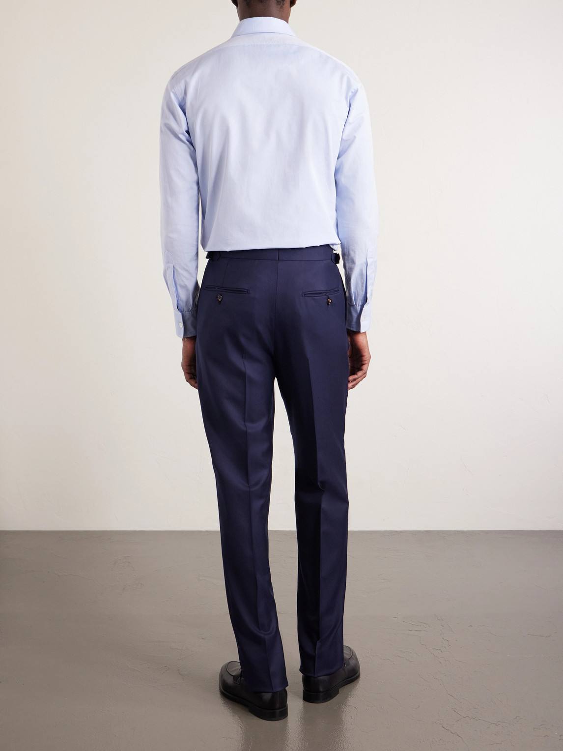  Dunhill - Tapered Wool Trousers - Men - Blue - It 46 