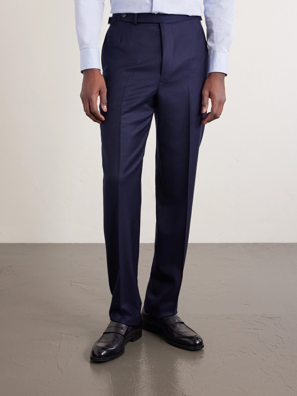 Dunhill - Tapered Wool Trousers - Men - Blue - It 46 