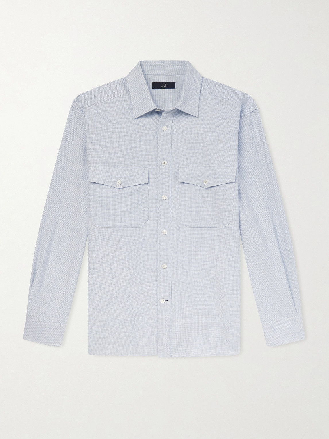 Dunhill – Micro-Checked Cotton and Cashmere-Blend Shirt