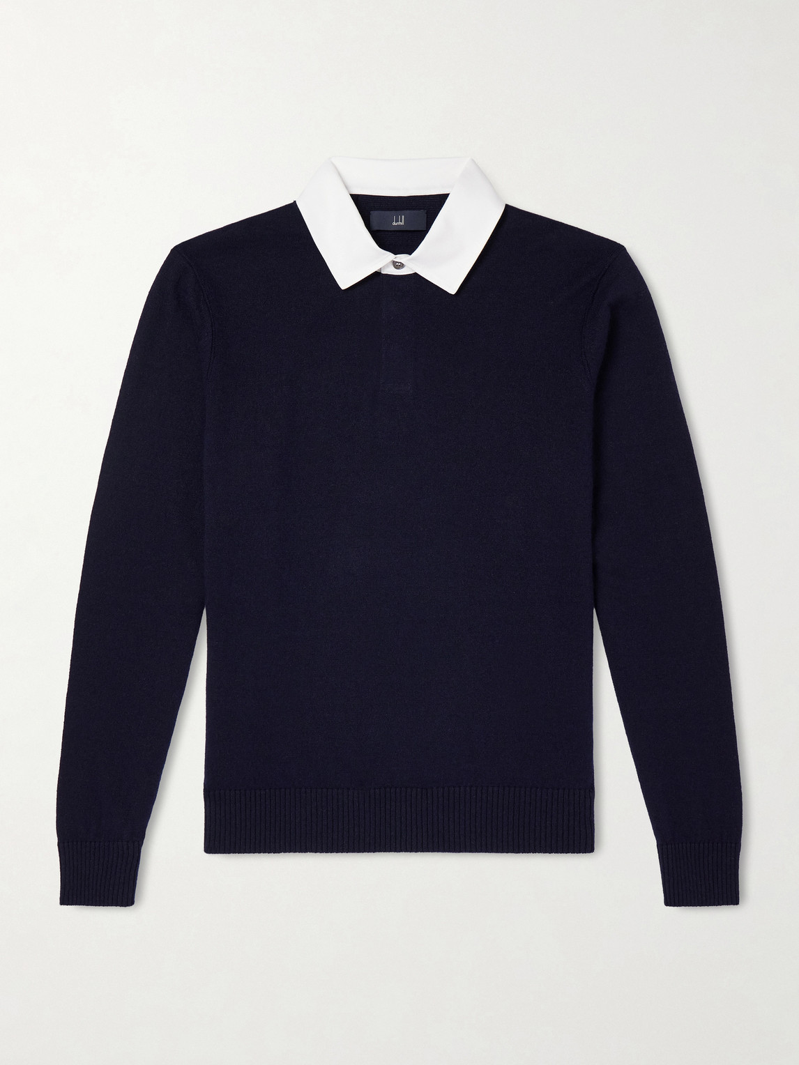 Dunhill – Cotton-Trimmed Cashmere and Linen-Blend Polo Shirt