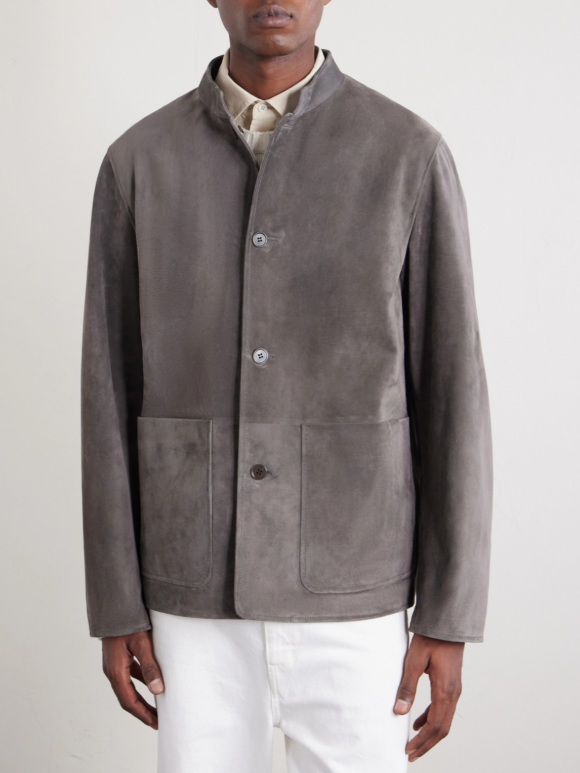  Dunhill - Suede Jacket - Men - Gray - S 