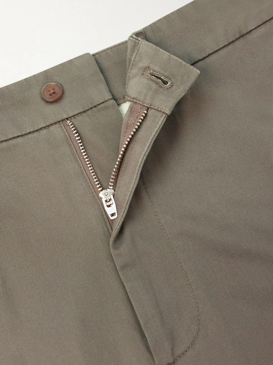 Straight-Leg Cotton-Twill Chinos