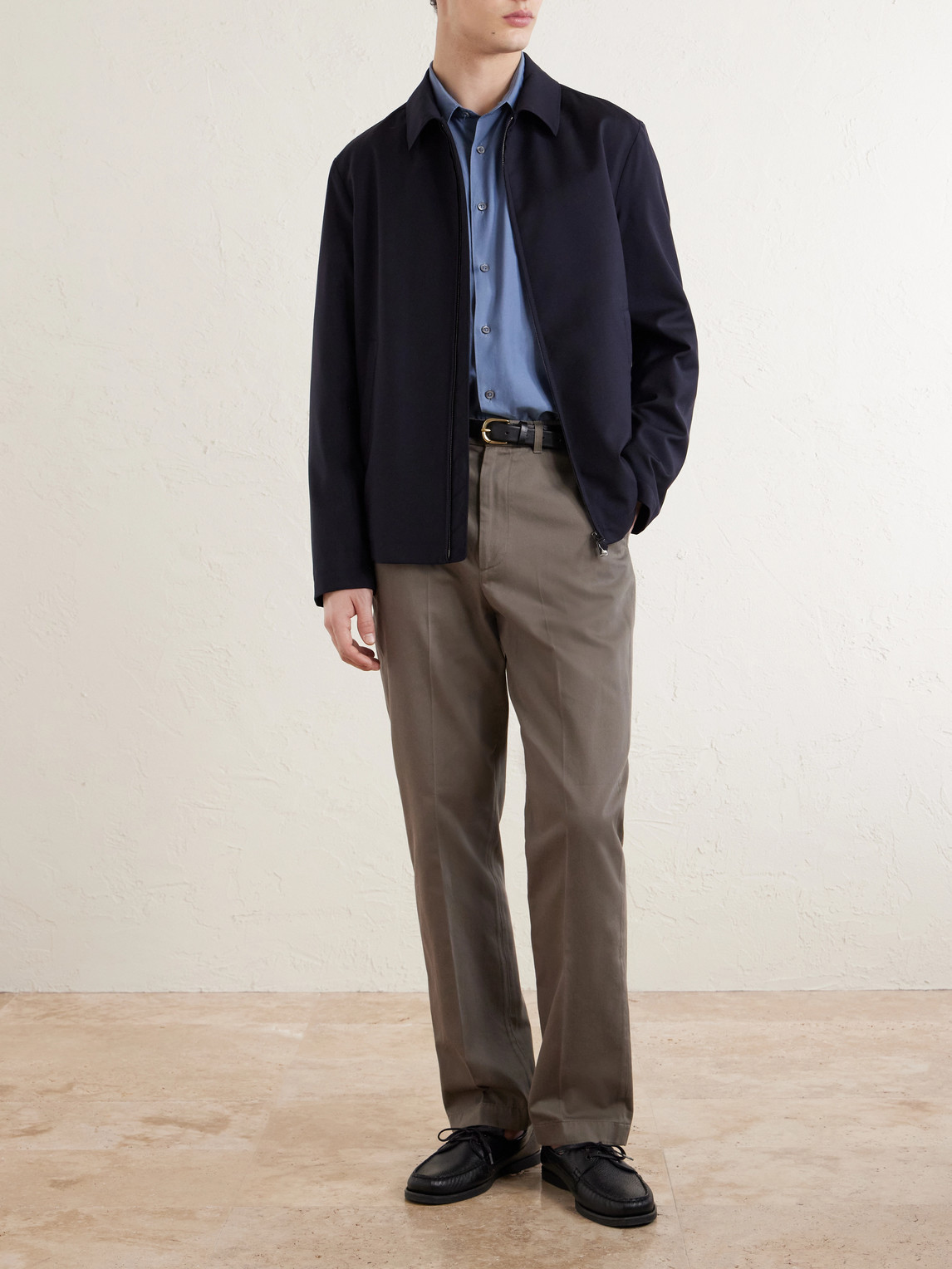 Straight-Leg Cotton-Twill Chinos