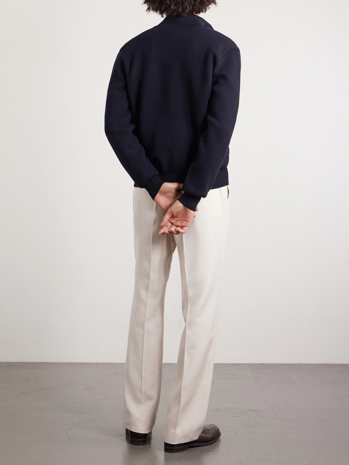  Dunhill - Cotton And Cashmere-blend Jacket - Men - Blue - M 
