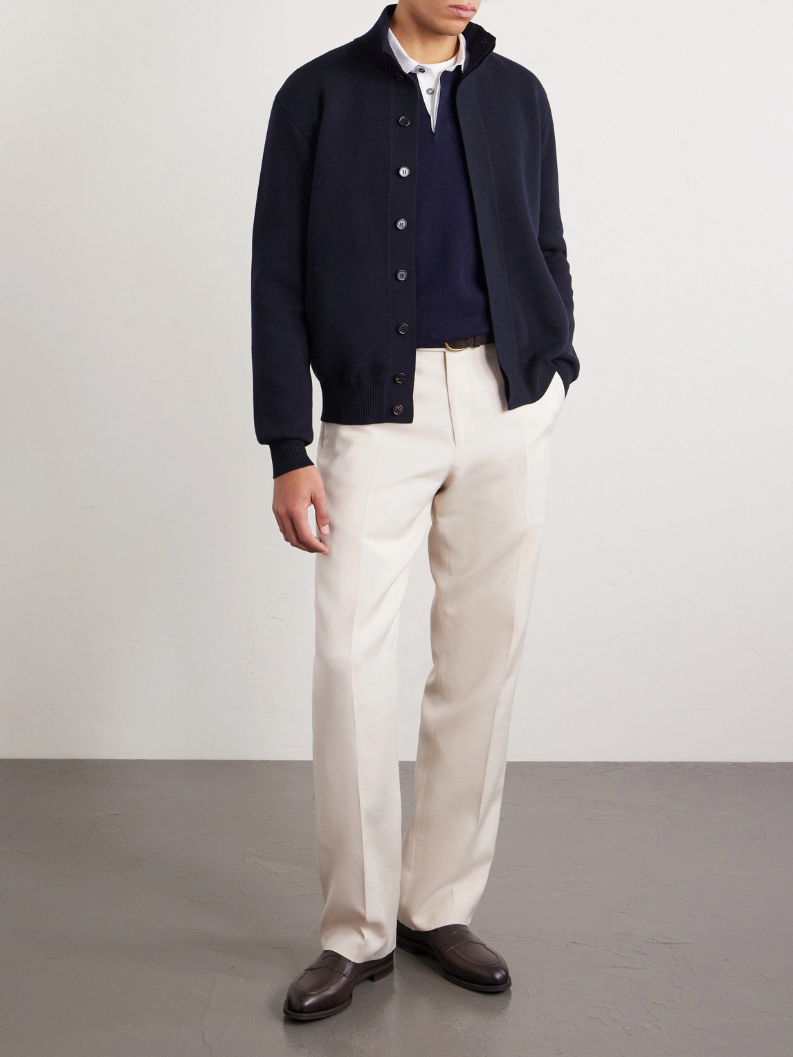 Cotton And Cashmere-Blend Bomber Jacket