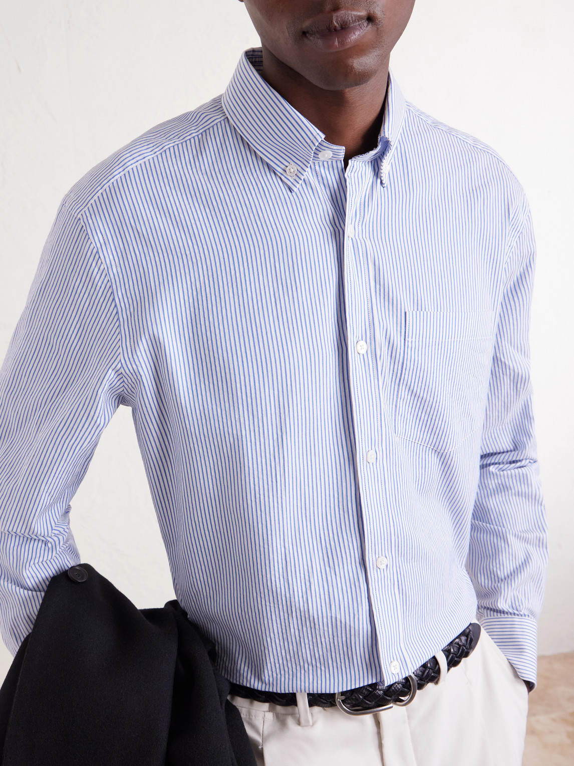Cotton-Poplin Shirt Striped
