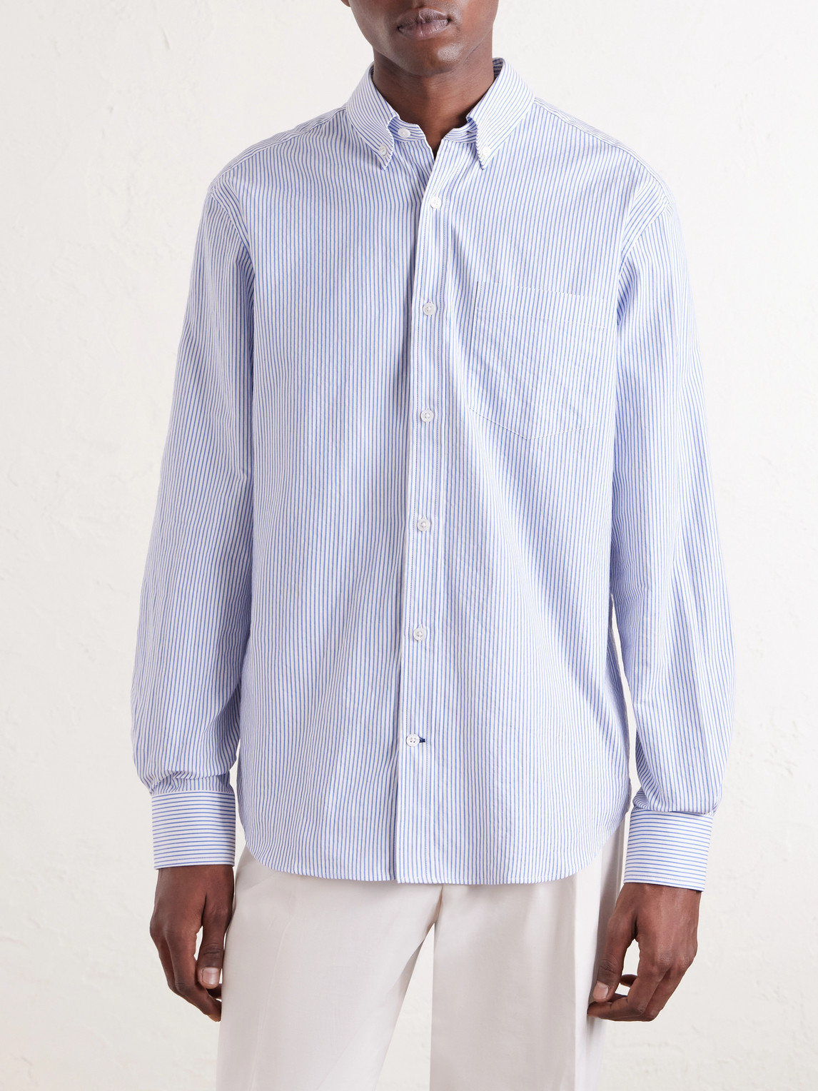 Cotton-Poplin Shirt Striped
