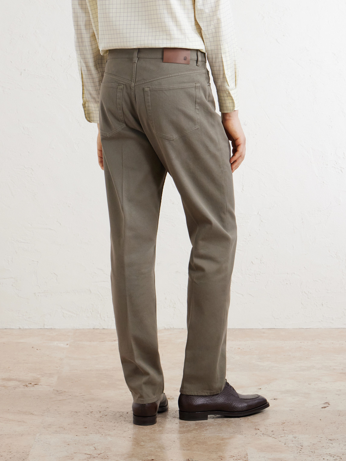 Tapered Cotton-Blend Twill Trousers