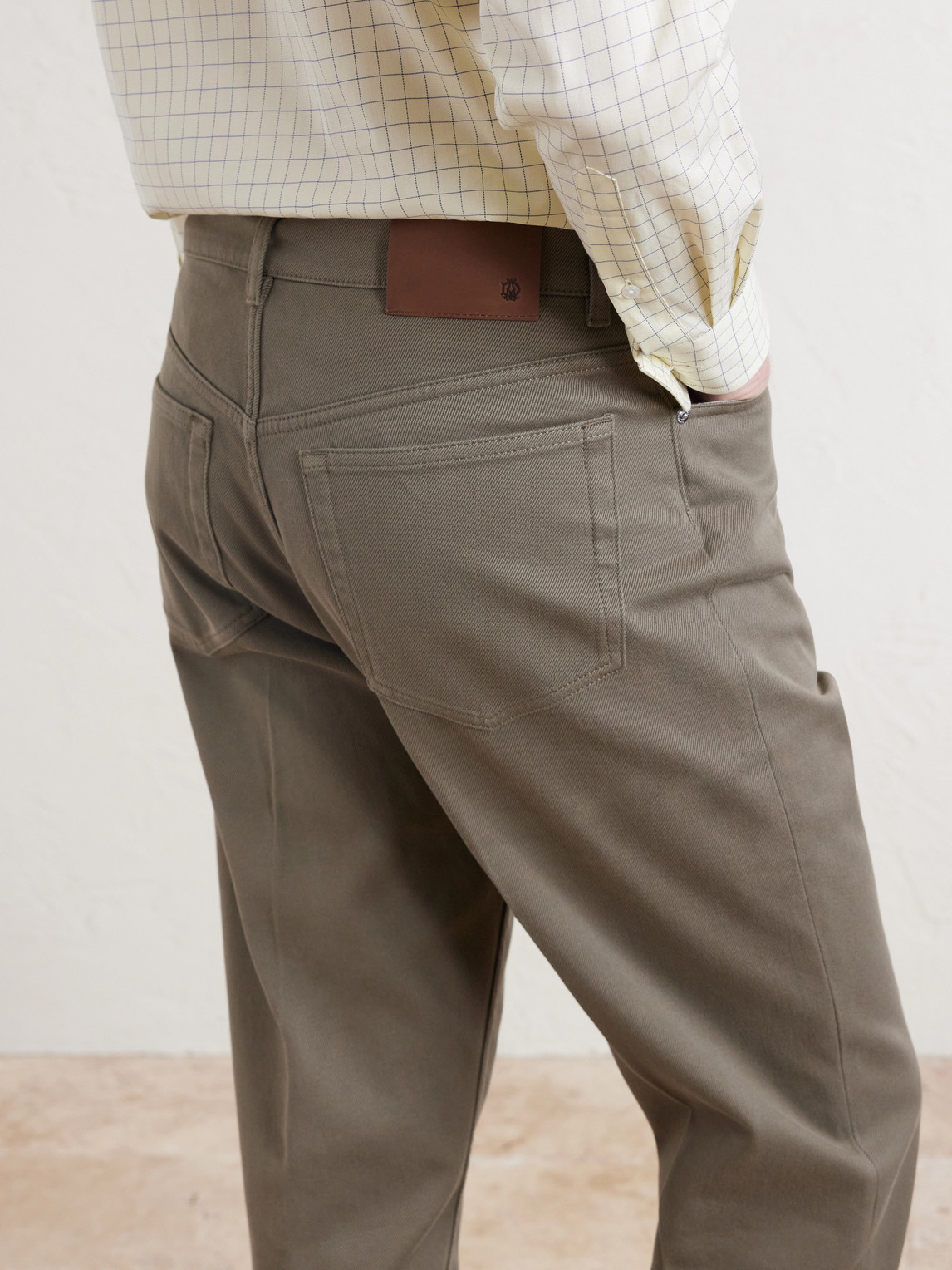 Tapered Cotton-Blend Twill Trousers