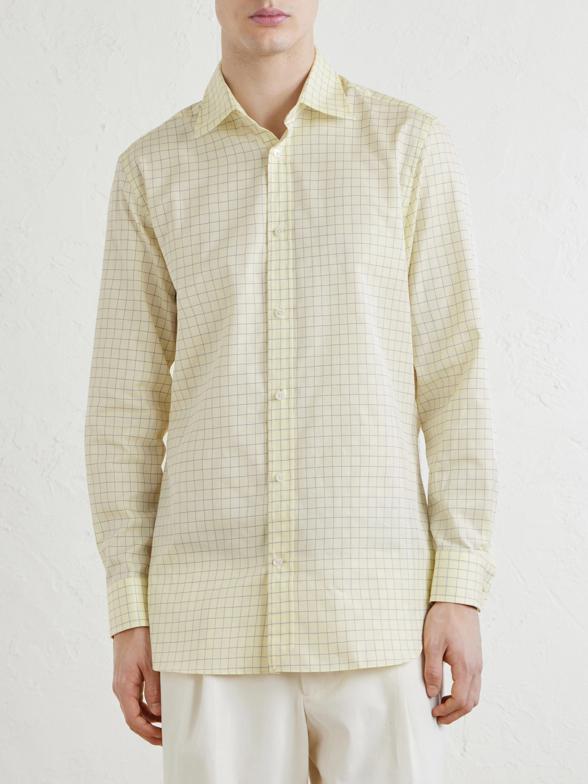  Dunhill - Checked Cotton Shirt - Men - Yellow - Eu 38 