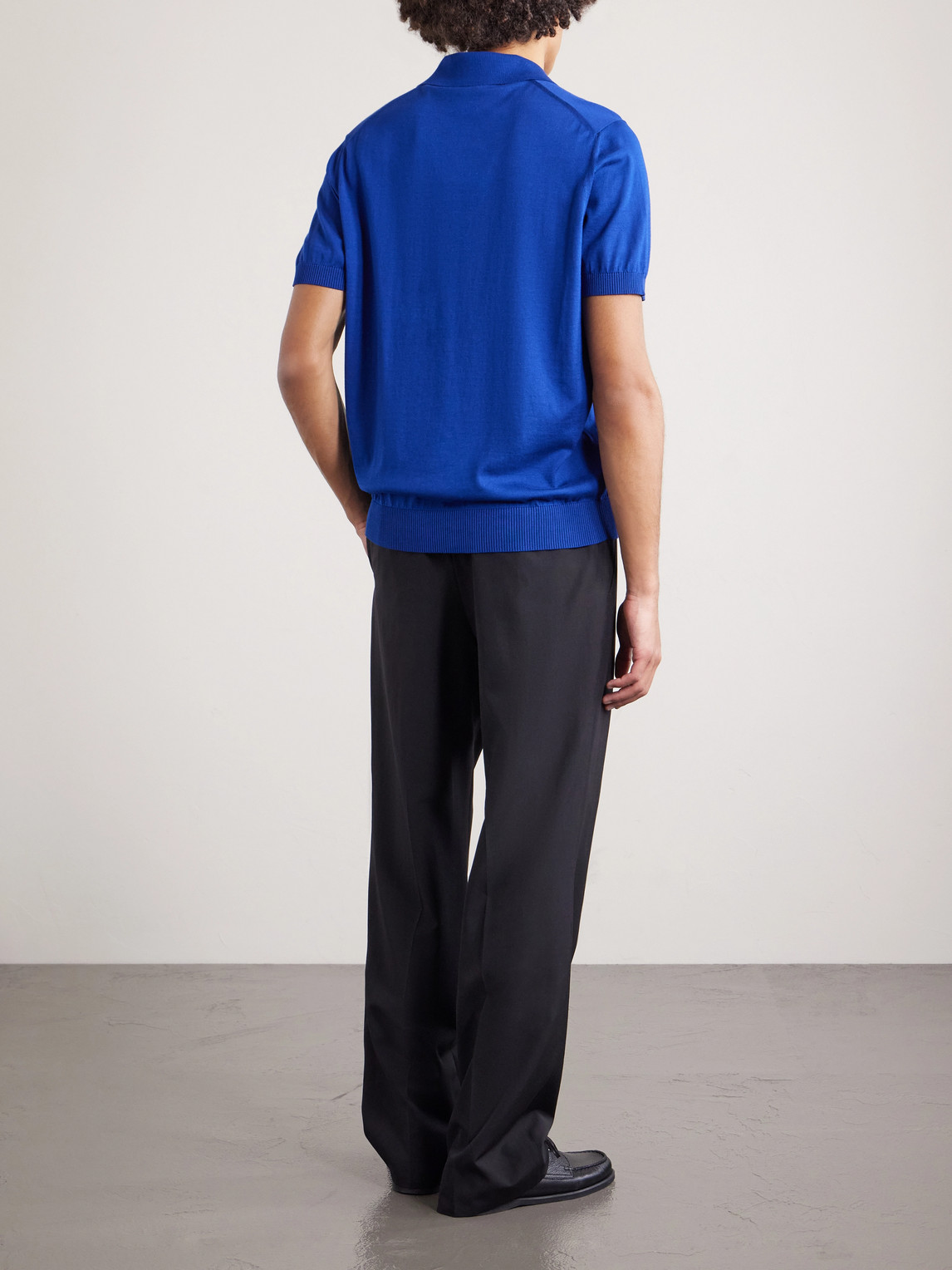 Slim-Fit Cotton And Mulberry Silk-Blend Polo Shirt