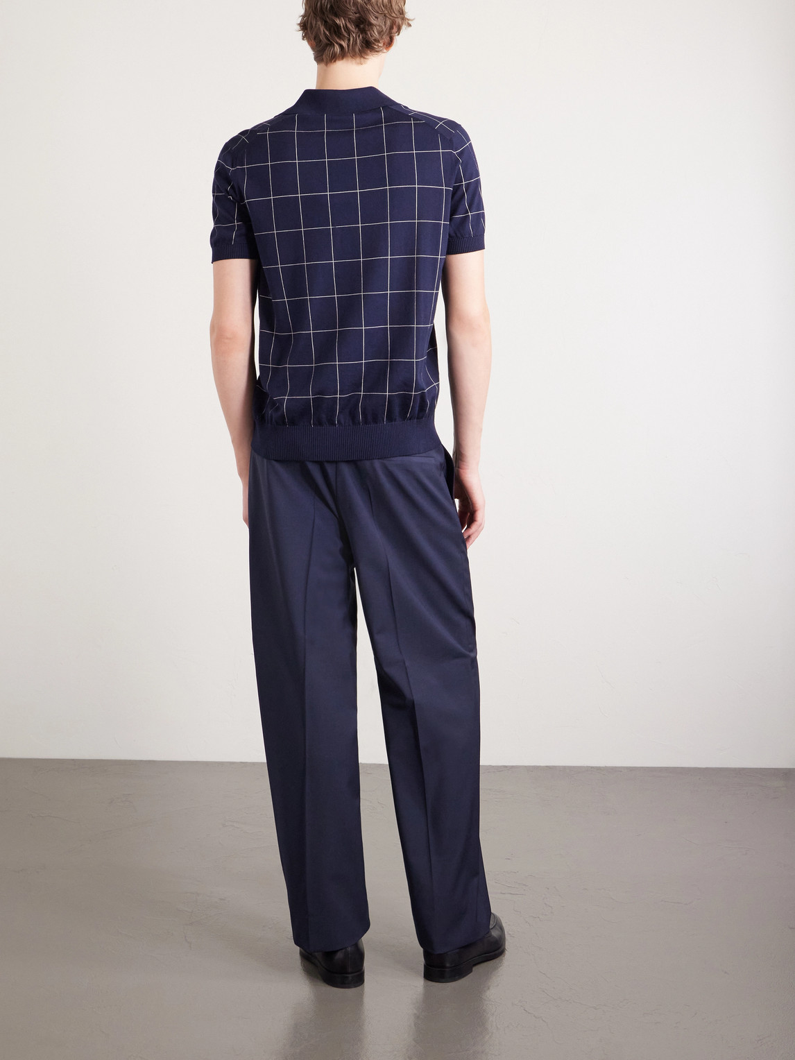 Checked Cotton And Mulberry Silk-Blend Polo Shirt