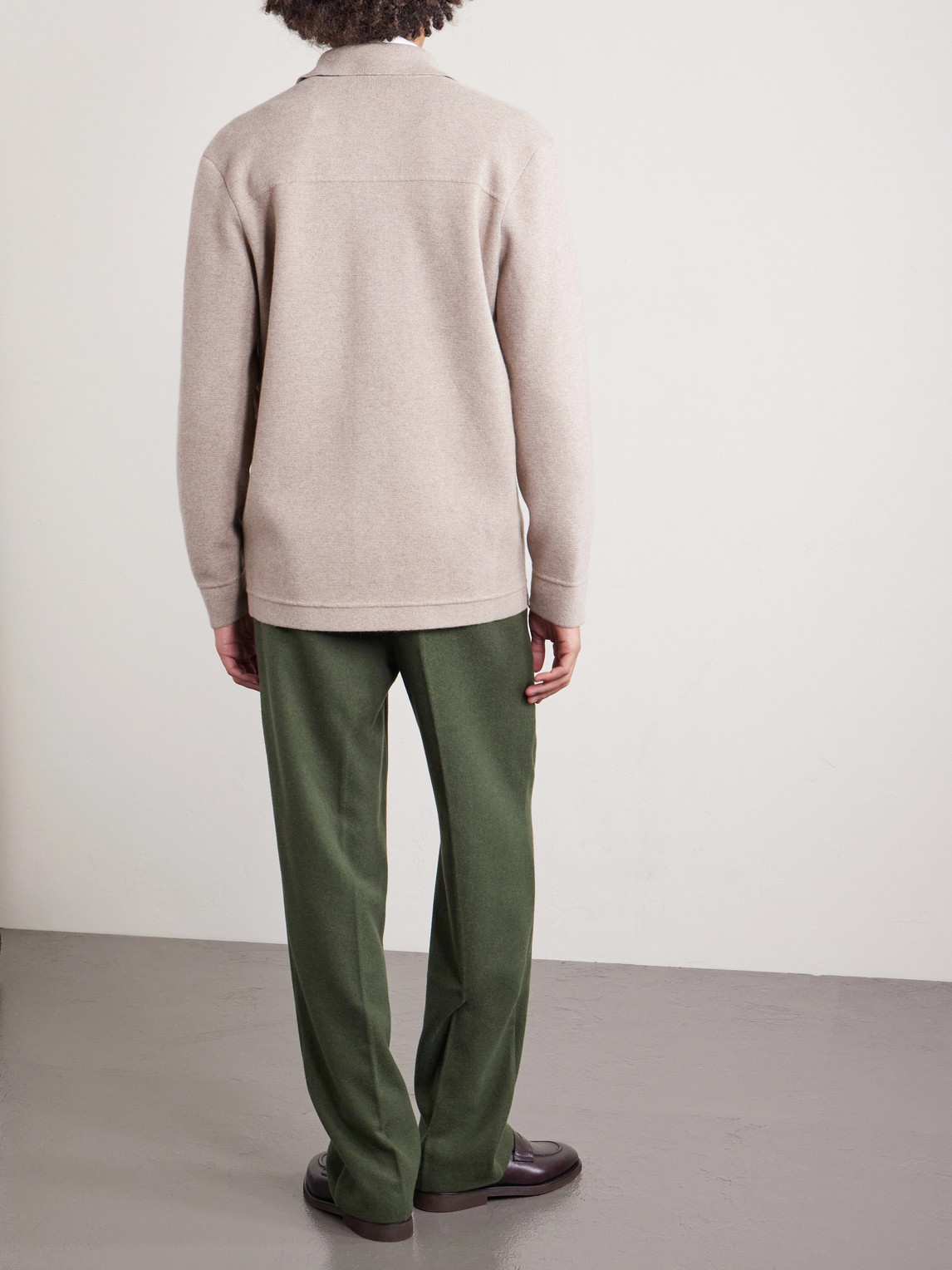  Dunhill - Cotton And Cashmere-blend Overshirt - Men - Neutrals - S 