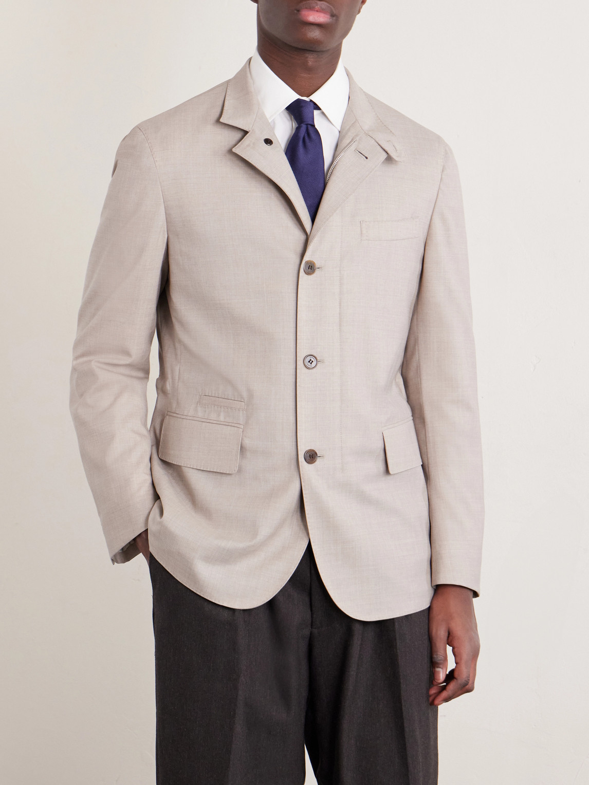  Dunhill - Super 130s Wool Jacket - Men - Gray - It 46 