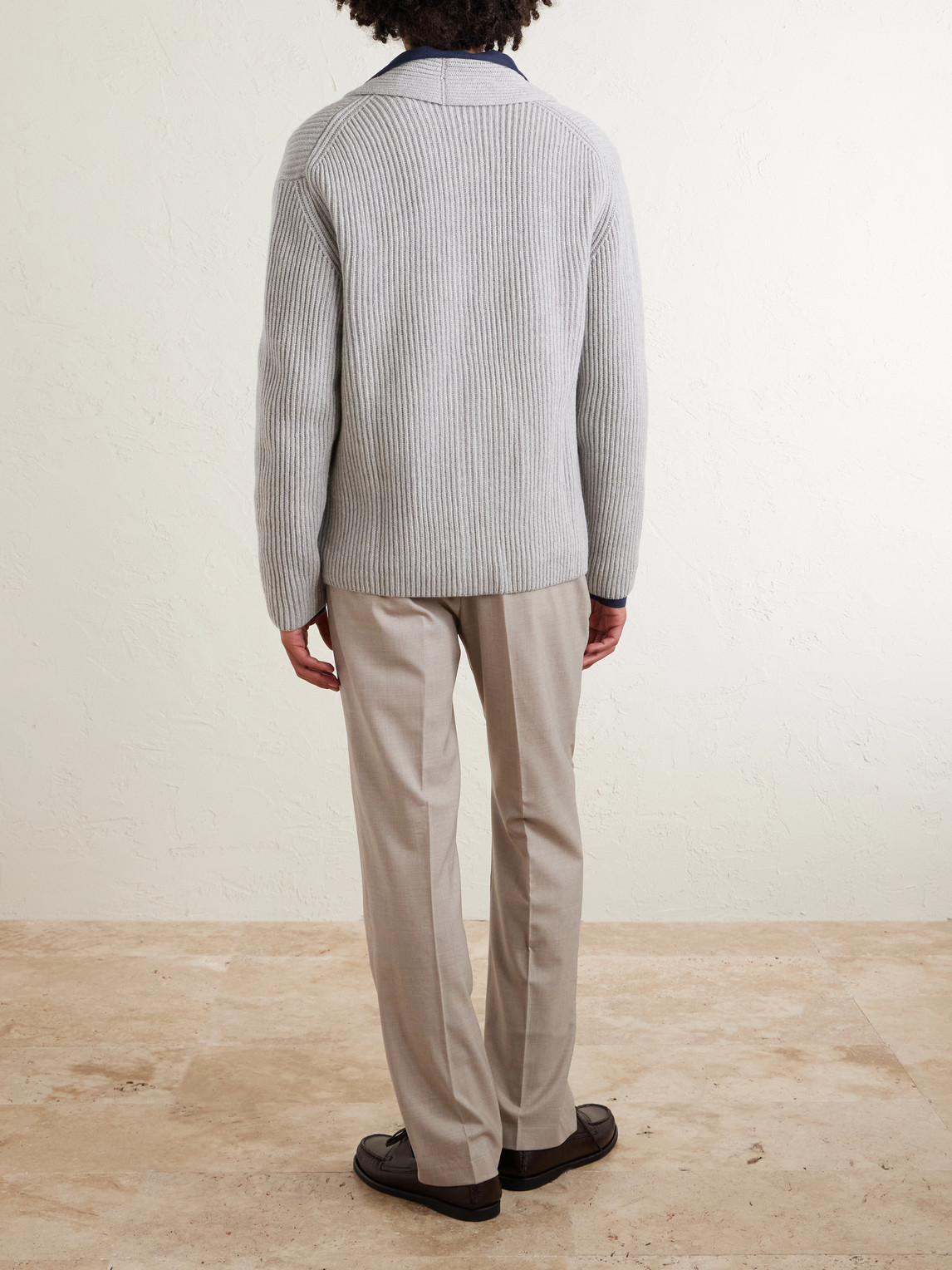  Dunhill - Tapered Super 130s Wool Trousers - Men - Gray - M 