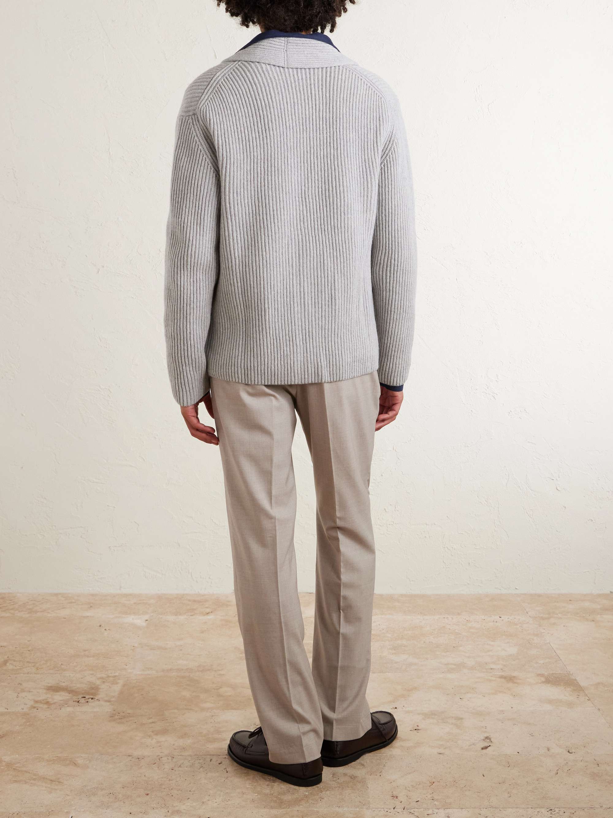 DUNHILL Tapered Super 130s Wool Trousers for Men | MR PORTER