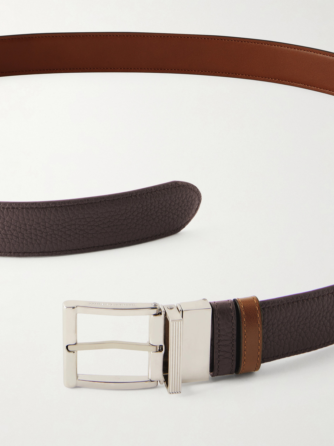  Dunhill - 3cm Full-grain Leather Belt - Men - Brown 
