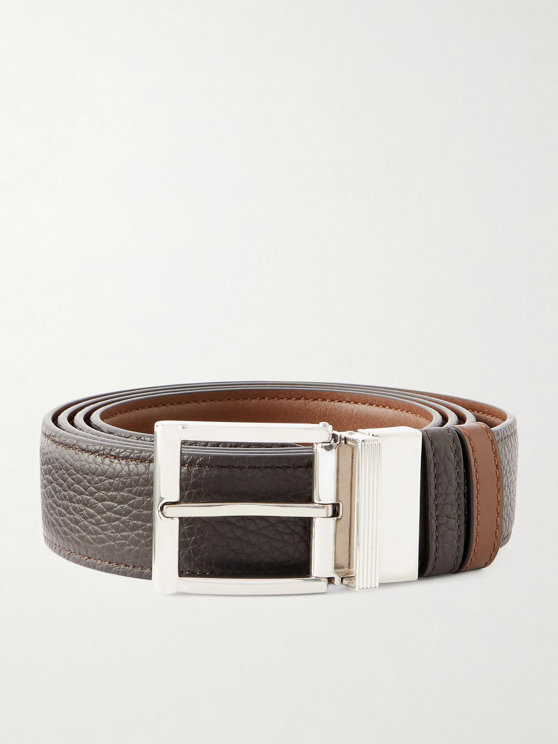 Dunhill 3cm Full-grain Leather Belt In Brown