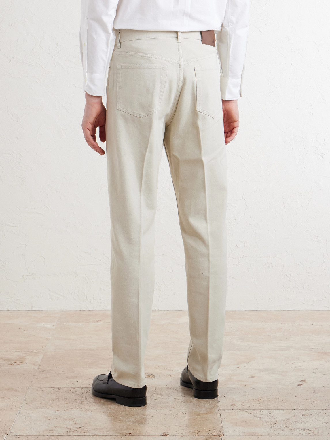 Tapered Cotton-Blend Twill Trousers
