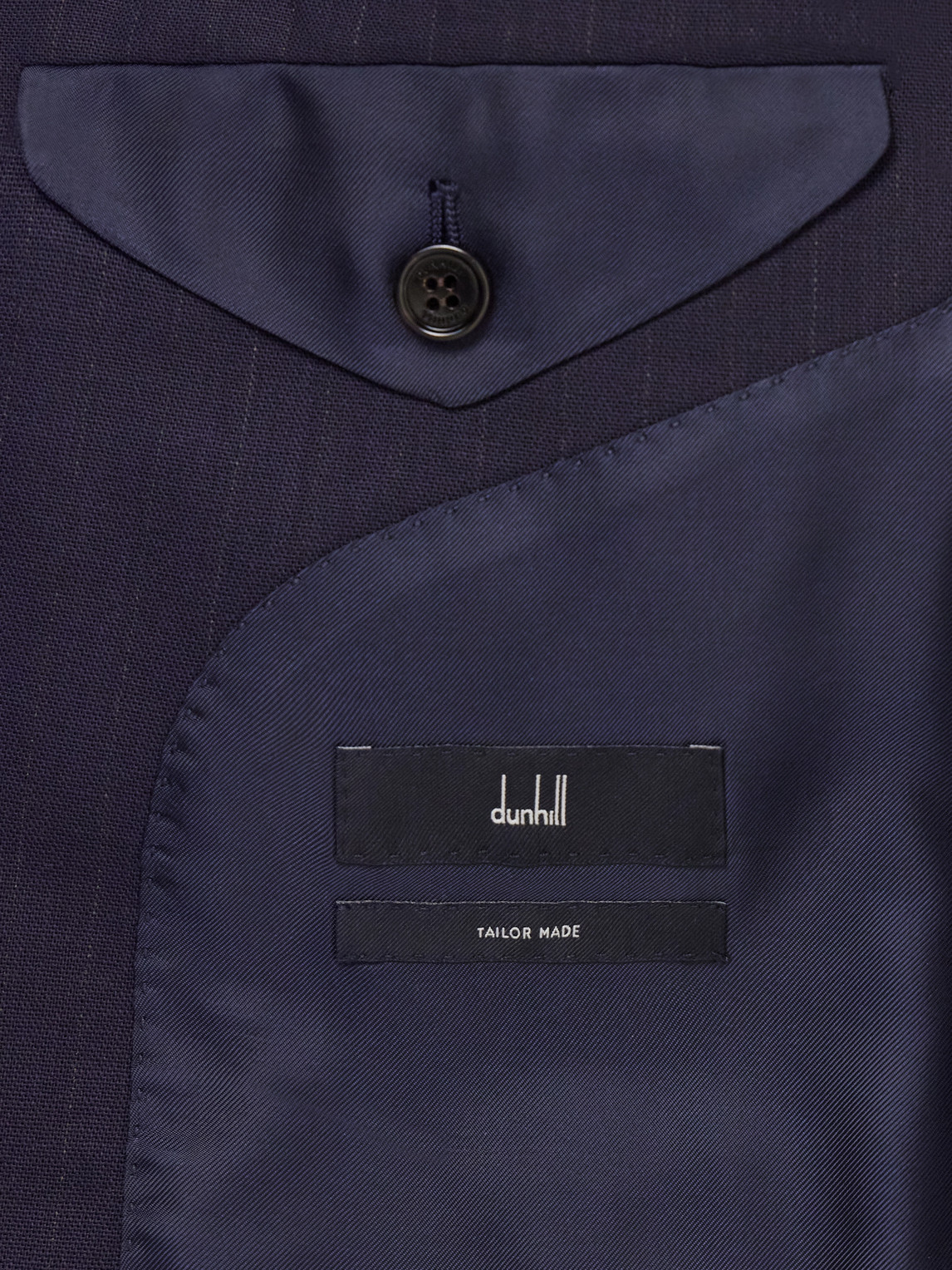 Dunhill Pinstriped Wool Suit Jacket In Blue