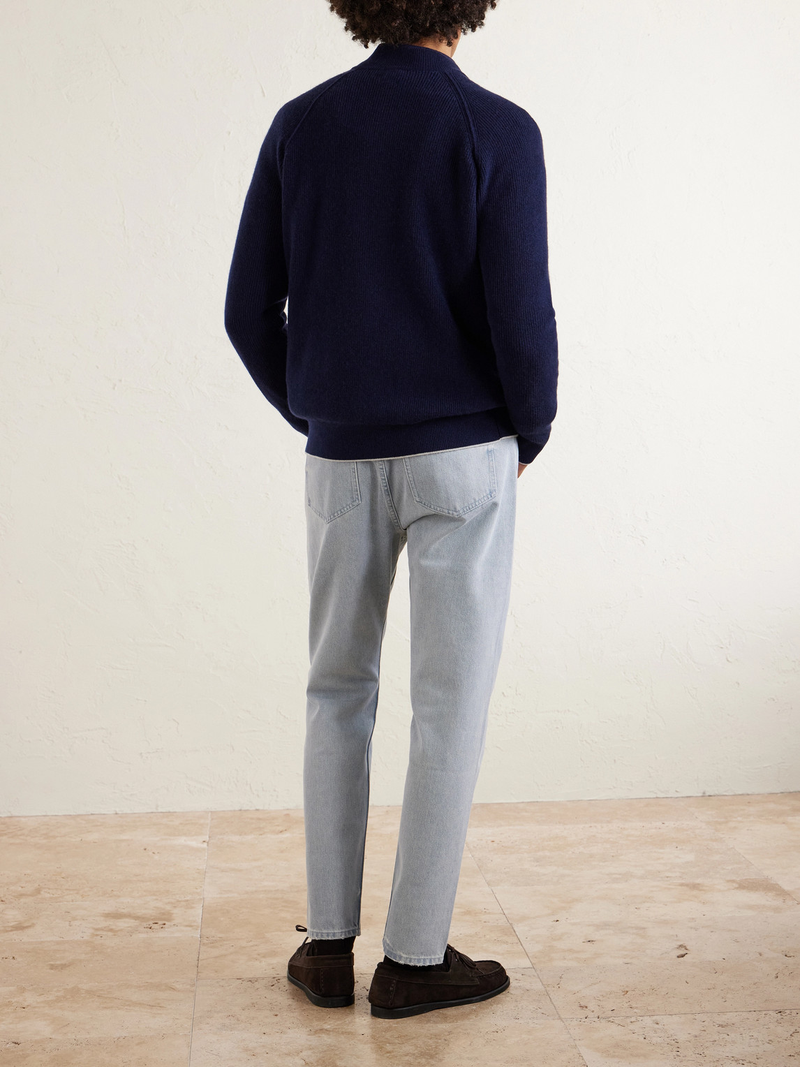  Eleventy - Cashmere Zip-up Sweater - Men - Blue - M 