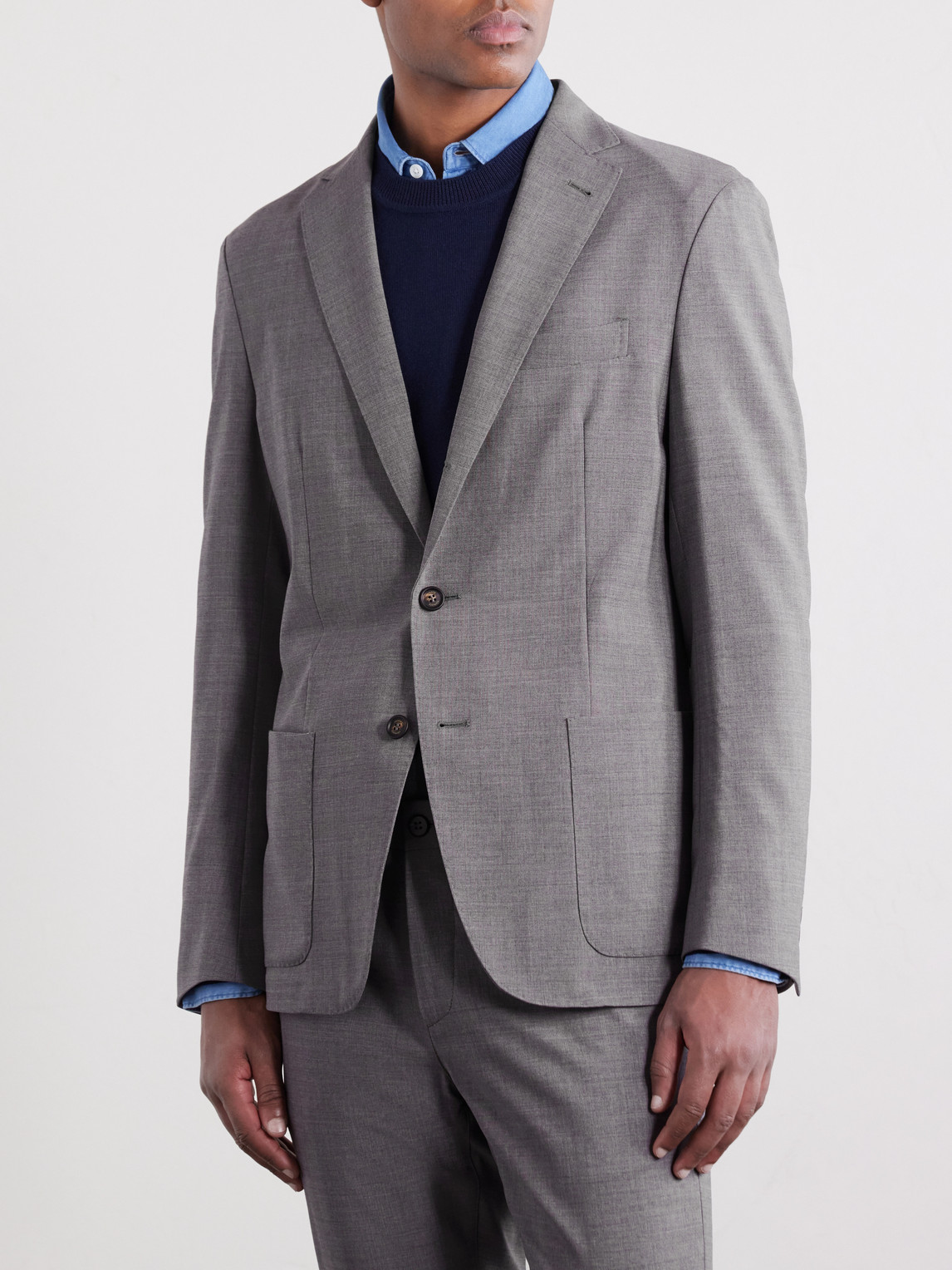  Eleventy - Wool-blend Suit Jacket - Men - Gray - It 46 