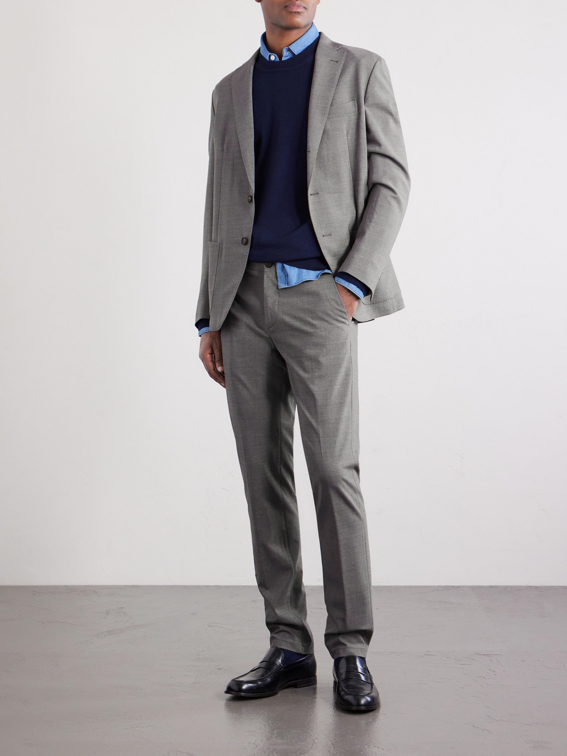 Wool-Blend Suit Jacket