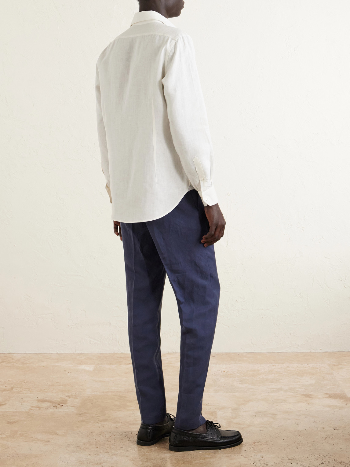 Straight-Leg Lyocell And Linen-Blend Drawstring Trousers