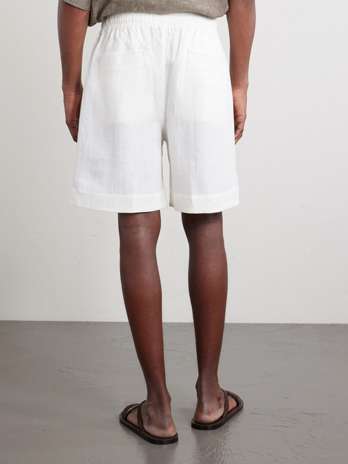  Eleventy - Straight-leg Linen Shorts - Men - White - Uk/us 36 