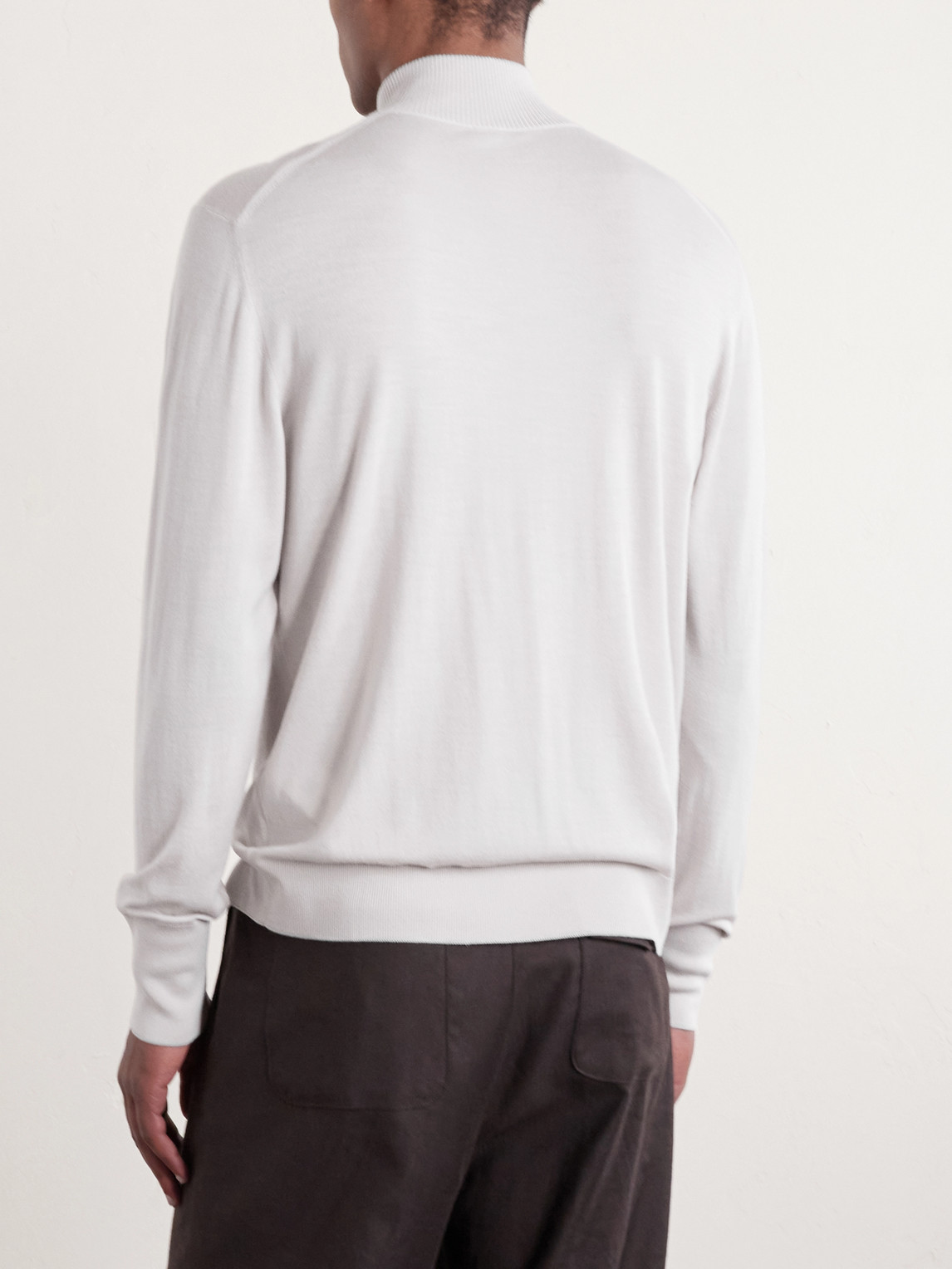 Wool Zip-Up Cardigan