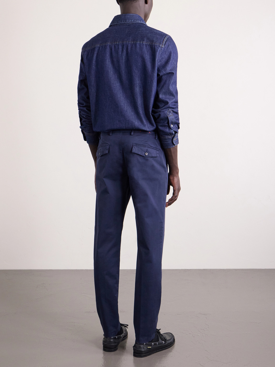 Cotton-Blend Twill Chinos Slim-Fit