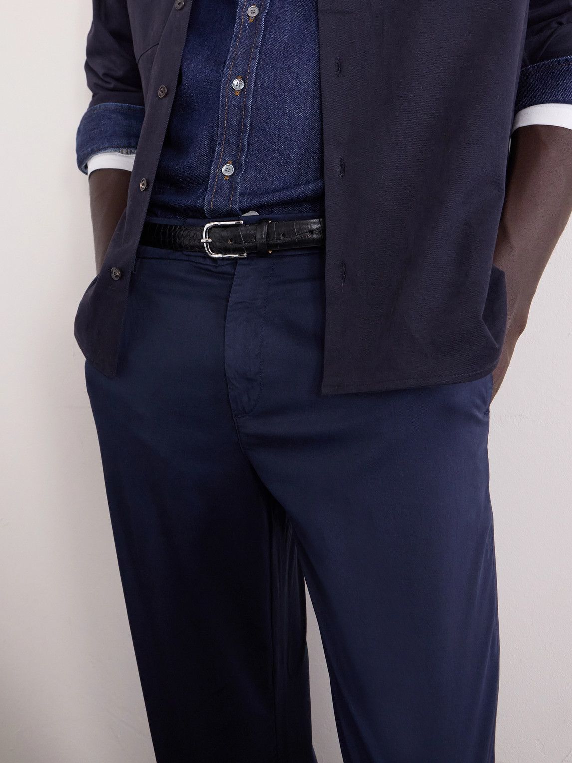 Cotton-Blend Twill Chinos Slim-Fit