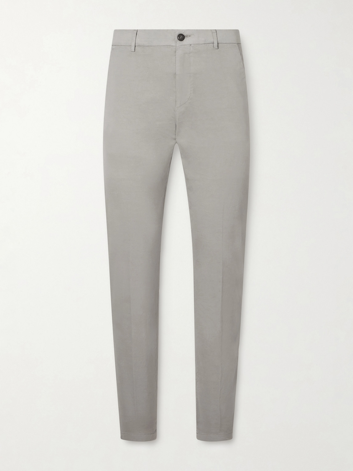 ELEVENTY Straight-Leg Pleated Stretch Cotton and Silk-Blend Trousers - Men