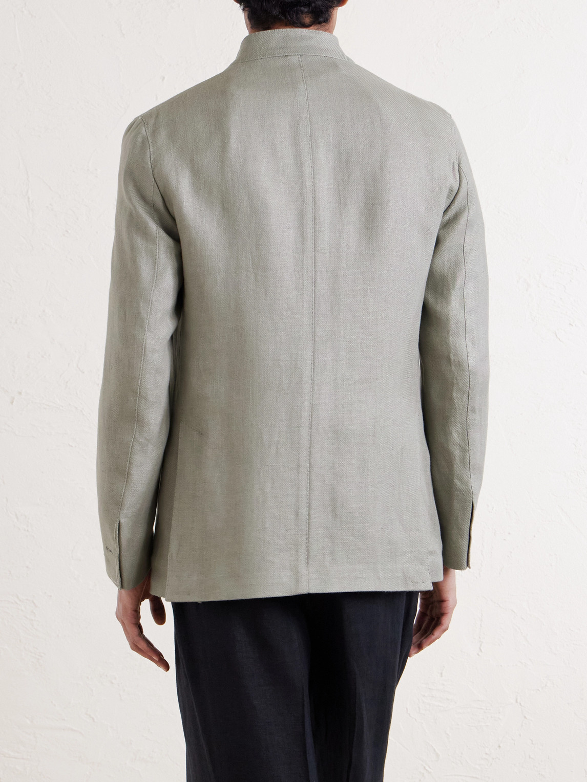  Eleventy - Slim-fit Linen Blazer - Men - Green - It 46 