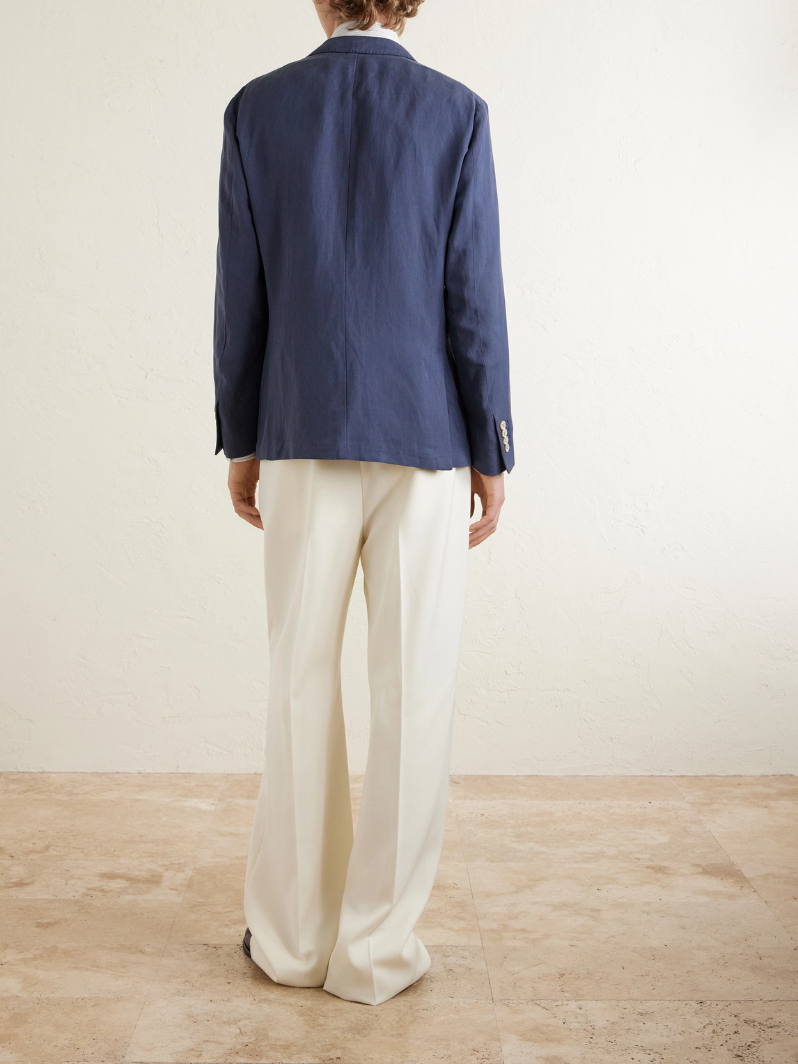  Eleventy - Lyocell And Linen-blend Suit Jacket - Men - Blue - It 54 