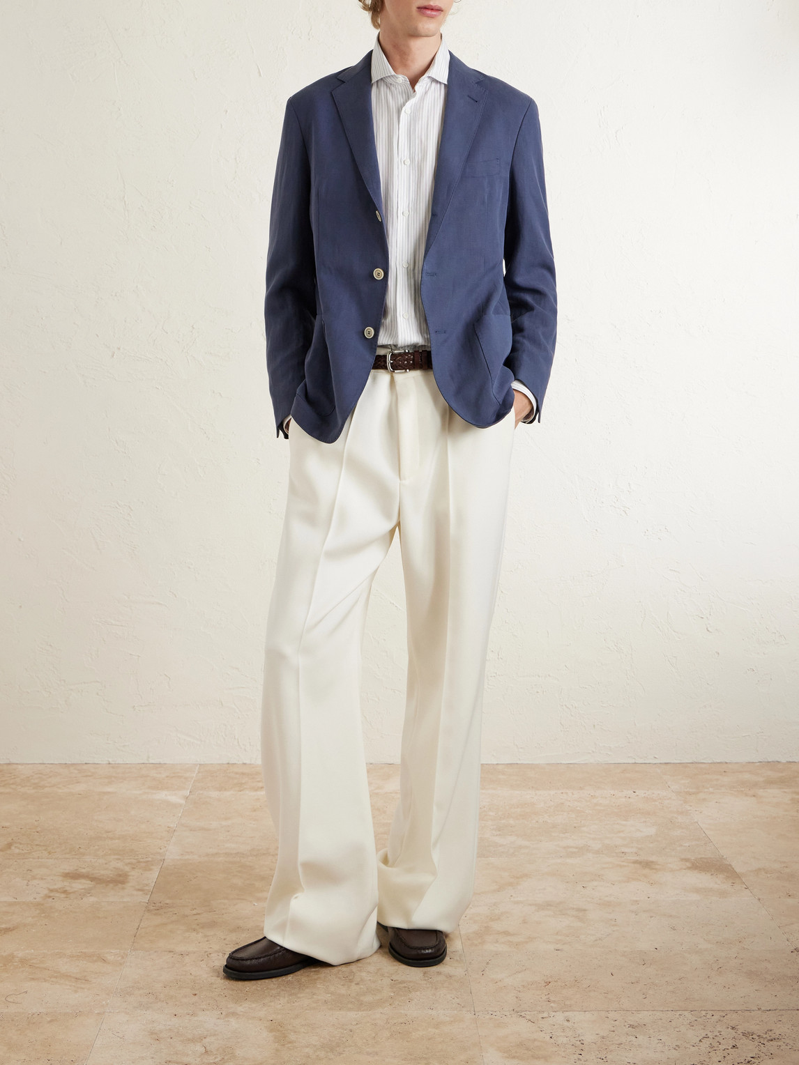 Lyocell And Linen-Blend Suit Jacket