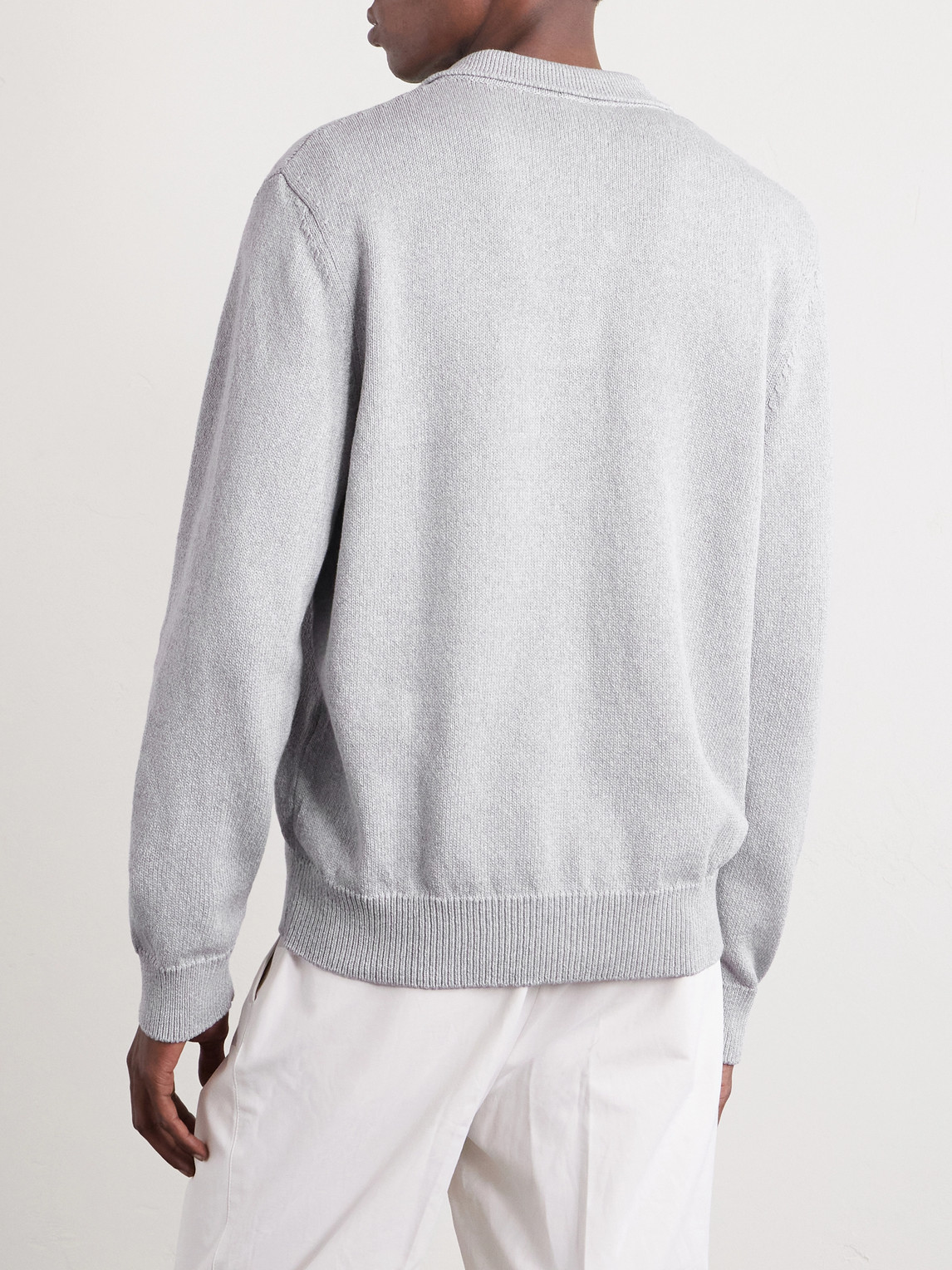  Eleventy - Cotton And Silk-blend Cardigan - Men - Gray - S 